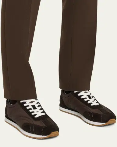 TOTEME Suede Retro Runner Sneakers | Thumbnail 2 TOTEME Suede Retro Runner Sneakers | Thumbnail 2
