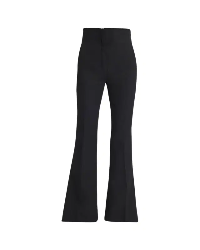 Foldover-Waist Flare Trousers