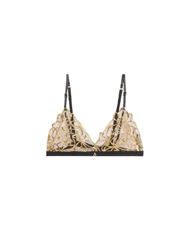 Lise Charmel Eclats D'Or Metallic Embroidered Bralette