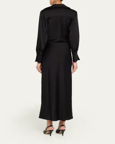 Simkhai Talita Drape-Front Midi Dress | Thumbnail 3