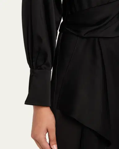 Simkhai Talita Drape-Front Midi Dress | Thumbnail 5