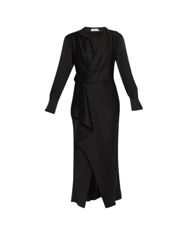 SIMKHAI Talita Drape-Front Midi Dress