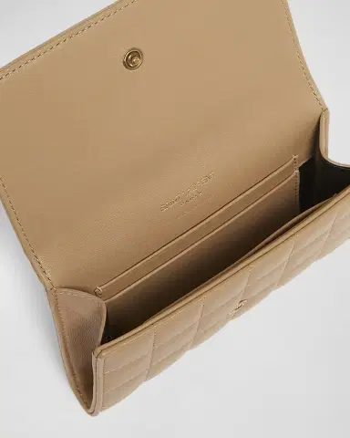 Saint Laurent YSL Monogram Flap Small Wallet in Quilted Smooth Leather | Thumbnail 2