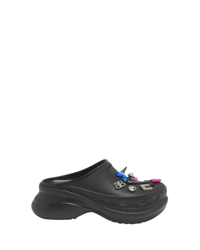 x Crocs Rubber Clog Platform Mules