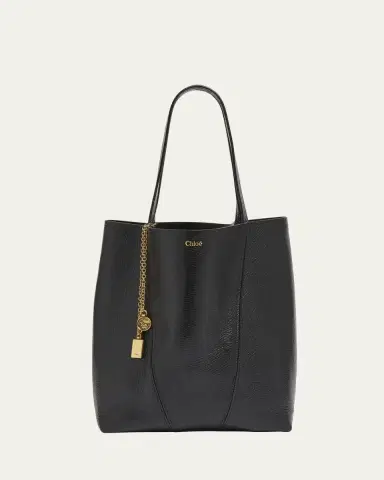 Chloé Spin Medium Tote Bag in Leather | Thumbnail 26 Chloé Spin Medium Tote Bag in Leather | Thumbnail 26