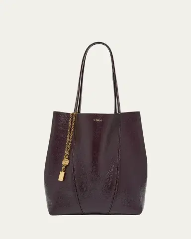 Chloé Spin Medium Tote Bag in Leather | Thumbnail 41 Chloé Spin Medium Tote Bag in Leather | Thumbnail 41