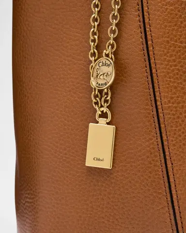Chloé Spin Medium Tote Bag in Leather | Thumbnail 46 Chloé Spin Medium Tote Bag in Leather | Thumbnail 46