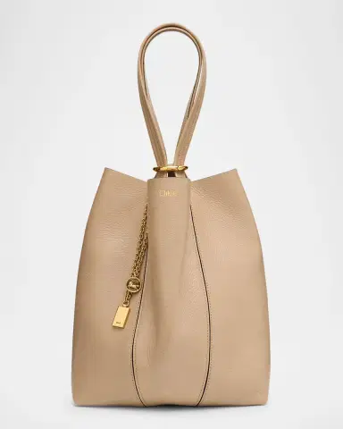 Chloé Spin Medium Tote Bag in Leather | Thumbnail 59 Chloé Spin Medium Tote Bag in Leather | Thumbnail 59