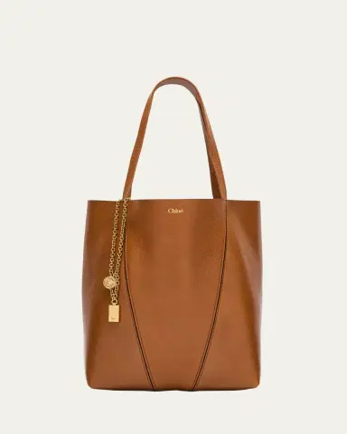 Chloé Spin Medium Tote Bag in Leather | Thumbnail 7 Chloé Spin Medium Tote Bag in Leather | Thumbnail 7
