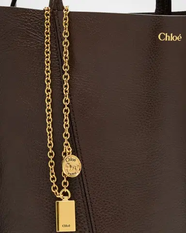 Chloé Spin Medium Tote Bag in Leather | Thumbnail 64 Chloé Spin Medium Tote Bag in Leather | Thumbnail 64