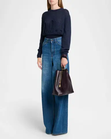 Chloé Spin Medium Tote Bag in Leather | Thumbnail 73 Chloé Spin Medium Tote Bag in Leather | Thumbnail 73