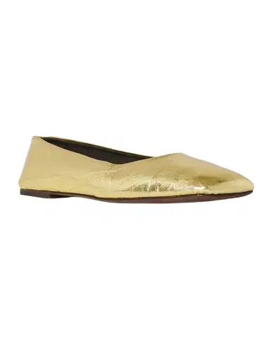 THE ROW Metallic Leather Ballerina Flats | Thumbnail 1