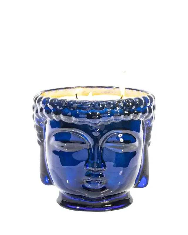 40 oz Caesonia Sapphire Blue Buddha Candle