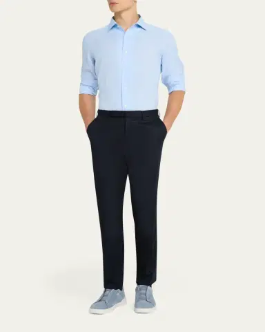 Zegna Men's Oasi Lino Casual Button-Down Shirt | Thumbnail 2 Zegna Men's Oasi Lino Casual Button-Down Shirt | Thumbnail 2