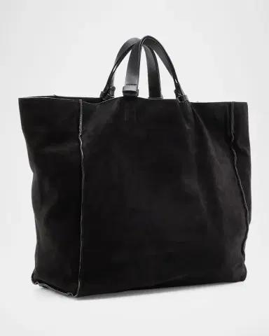 Giorgio Armani Men's Split Leather Tote Bag | Thumbnail 3 Giorgio Armani Men's Split Leather Tote Bag | Thumbnail 3