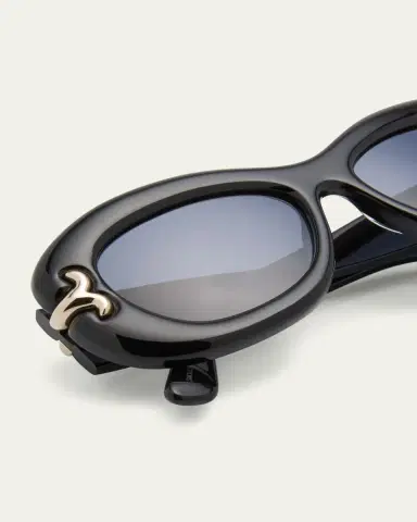 PUCCI Filigree Acetate Oval Sunglasses | Thumbnail 6