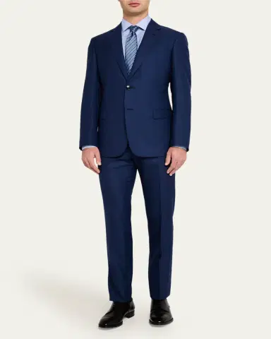 Giorgio Armani Men's Micro-Houndstooth 210G Suit | Thumbnail 2 Giorgio Armani Men's Micro-Houndstooth 210G Suit | Thumbnail 2