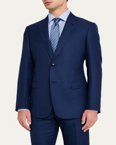 Giorgio Armani Men's Micro-Houndstooth 210G Suit | Thumbnail 4 Giorgio Armani Men's Micro-Houndstooth 210G Suit | Thumbnail 4