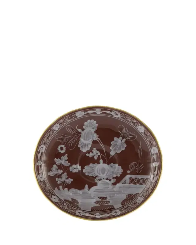 GINORI 1735 Oriente Italiano Coffee Saucer, Castagna