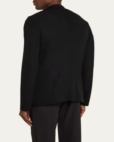 Giorgio Armani Men's Wool-Cashmere Rib Stitch Blazer | Thumbnail 3