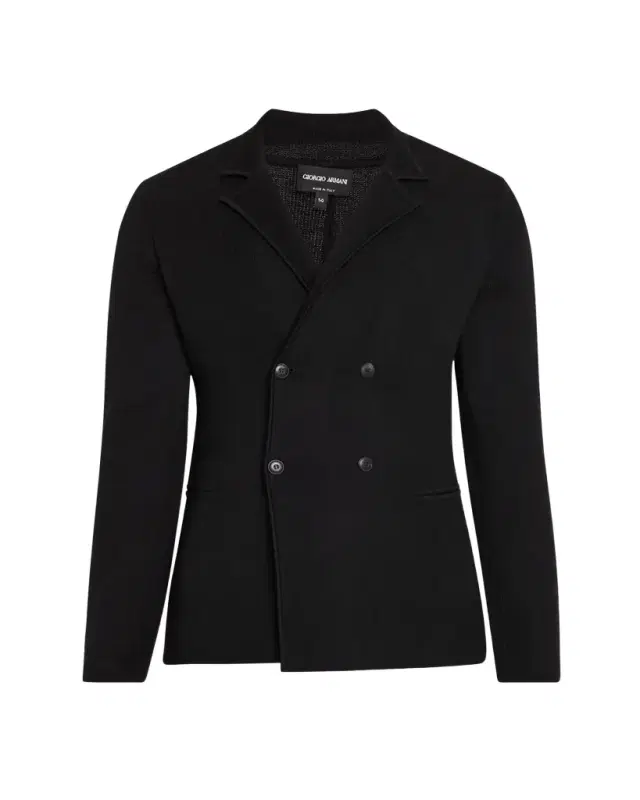 Men's Wool-Cashmere Rib Stitch Blazer