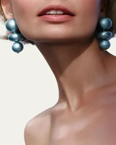Saule Label Nola Aqua Blue Earrings | Thumbnail 2