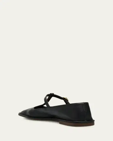 THE ROW Leather T-Strap Ballerina Flats | Thumbnail 14