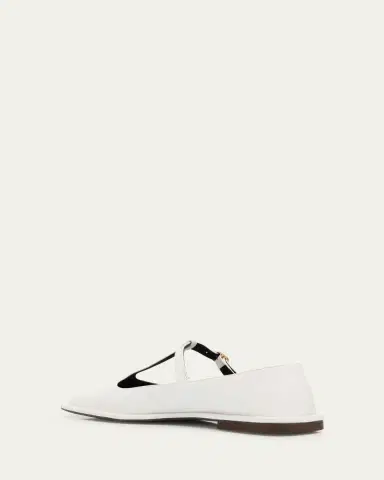 THE ROW Leather T-Strap Ballerina Flats | Thumbnail 9