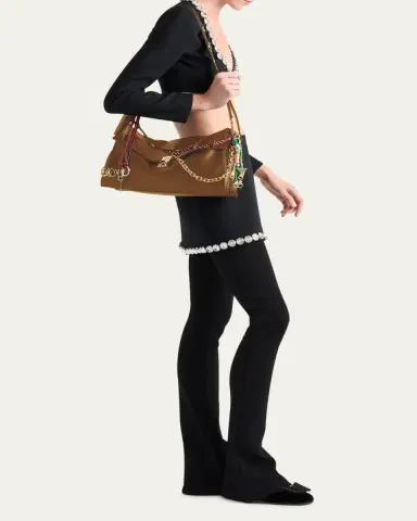 Prada Large Soft Sound Leather Shoulder Bag | Thumbnail 9 Prada Large Soft Sound Leather Shoulder Bag | Thumbnail 9