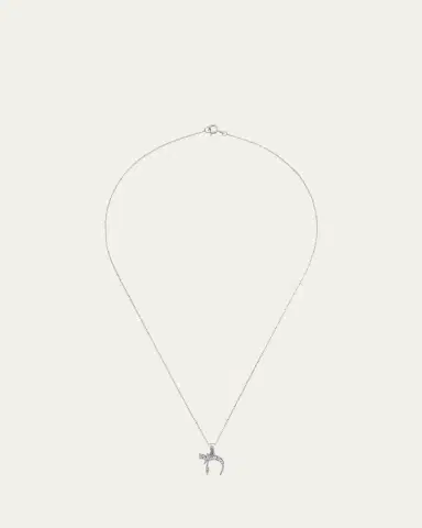 Procaccia Jewelry 18K Gold Large Chai Pave Diamond Necklace | Thumbnail 1 Procaccia Jewelry 18K Gold Large Chai Pave Diamond Necklace | Thumbnail 1