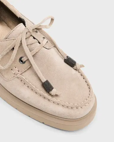 Brunello Cucinelli Classic Suede Boat Loafers | Thumbnail 2