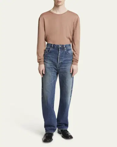 Saint Laurent Men's High-Waist Baggy Jeans | Thumbnail 2