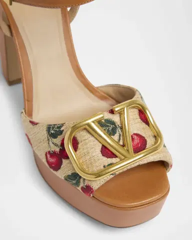 Valentino Garavani VLogo Cherry Ankle-Strap Platform Sandals | Thumbnail 3 Valentino Garavani VLogo Cherry Ankle-Strap Platform Sandals | Thumbnail 3