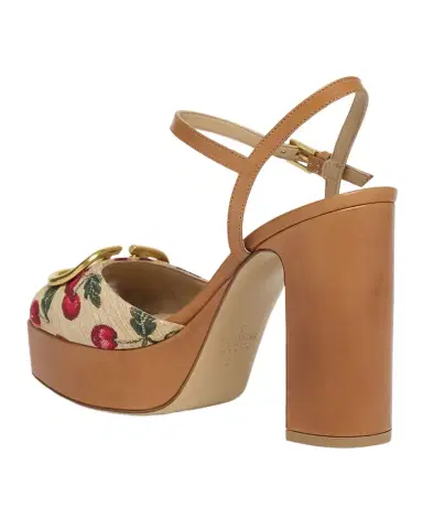 Valentino Garavani VLogo Cherry Ankle-Strap Platform Sandals | Thumbnail 1 Valentino Garavani VLogo Cherry Ankle-Strap Platform Sandals | Thumbnail 1