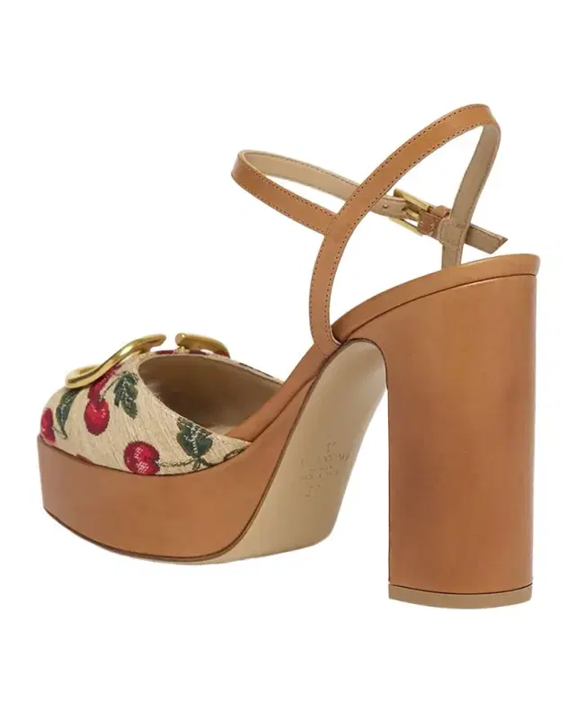 VLogo Cherry Ankle-Strap Platform Sandals