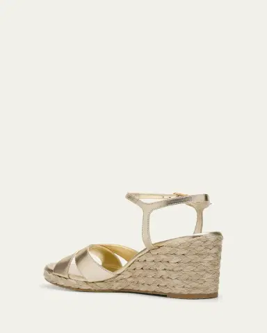 Stuart Weitzman Dayna Metallic Crisscross Espadrille Sandals | Thumbnail 2 Stuart Weitzman Dayna Metallic Crisscross Espadrille Sandals | Thumbnail 2
