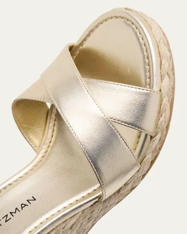 Stuart Weitzman Dayna Metallic Crisscross Espadrille Sandals | Thumbnail 3 Stuart Weitzman Dayna Metallic Crisscross Espadrille Sandals | Thumbnail 3