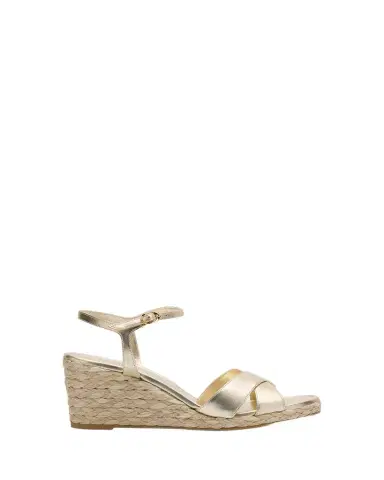 Stuart Weitzman Dayna Metallic Crisscross Espadrille Sandals | Thumbnail 1 Stuart Weitzman Dayna Metallic Crisscross Espadrille Sandals | Thumbnail 1