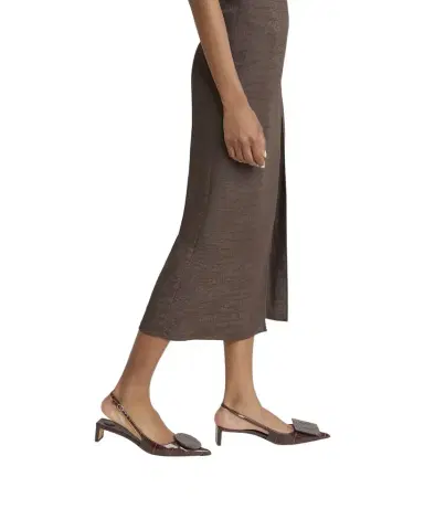 Jacquemus Croc-Embossed Leather Slingback Pumps | Thumbnail 1