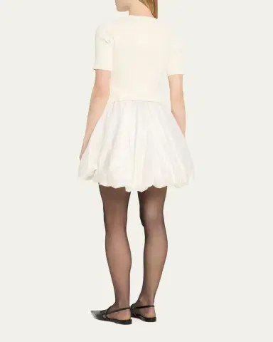 SIMKHAI Kenny Short-Sleeve Bubble Dress | Thumbnail 3
