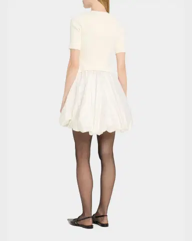 SIMKHAI Kenny Short-Sleeve Bubble Dress | Thumbnail 7