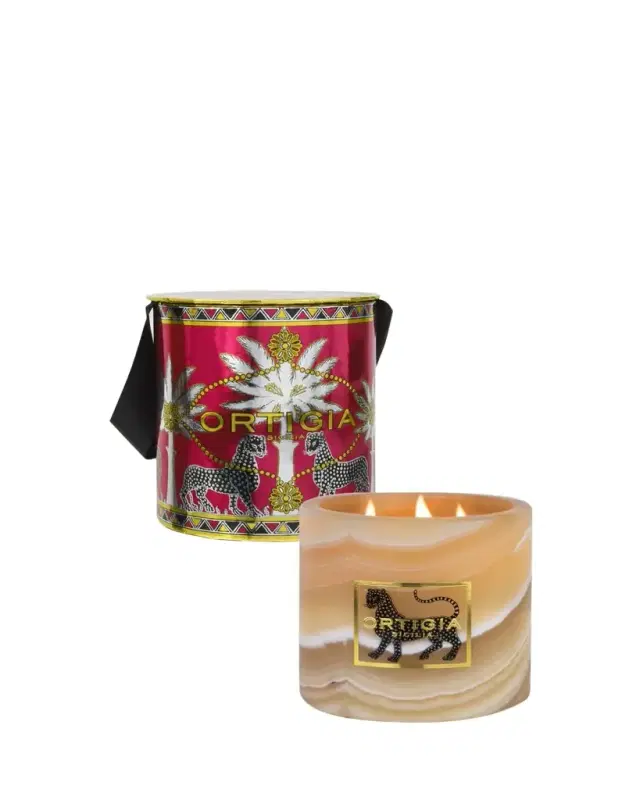 ORTIGIA Ambra Nera Alabaster Candle, 8.8 oz.