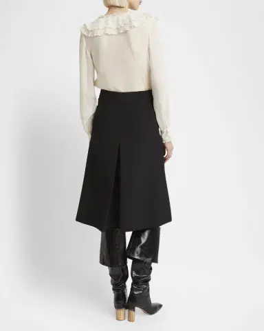 Chloé Ruffle Button-Down Silk Top | Thumbnail 2 Chloé Ruffle Button-Down Silk Top | Thumbnail 2