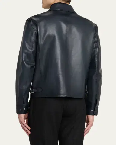 Berluti Men's Full-Zip Leather Jacket | Thumbnail 3 Berluti Men's Full-Zip Leather Jacket | Thumbnail 3