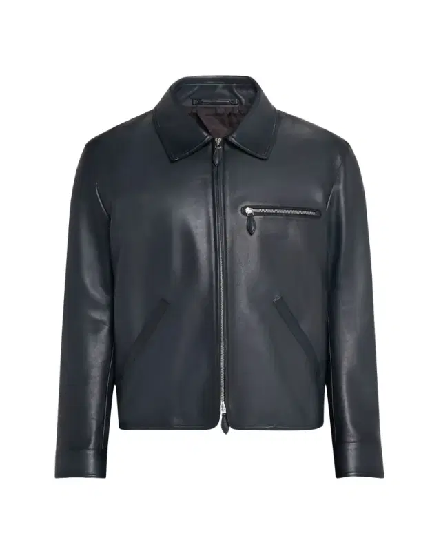 Men's Full-Zip Leather Jacket