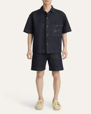 Jacquemus Men's de-Nîmes Denim Shirt | Thumbnail 6