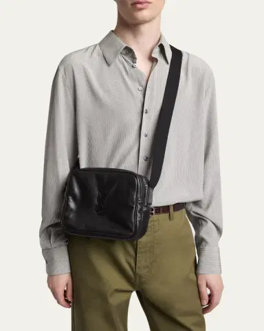 Saint Laurent Men's Niki YSL Cube Camera Bag in Leather | Thumbnail 6