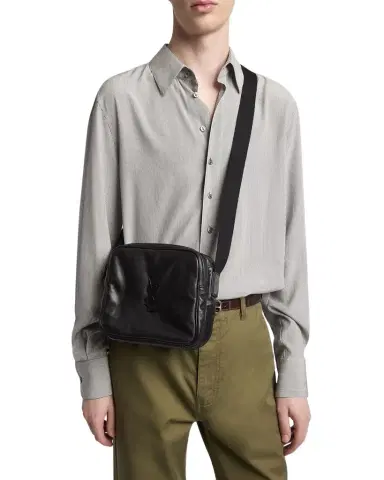 Saint Laurent Men's Niki YSL Cube Camera Bag in Leather | Thumbnail 1