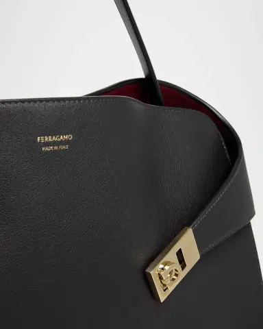 Ferragamo Large Hug Soft Bicolor Shoulder Bag | Thumbnail 5 Ferragamo Large Hug Soft Bicolor Shoulder Bag | Thumbnail 5