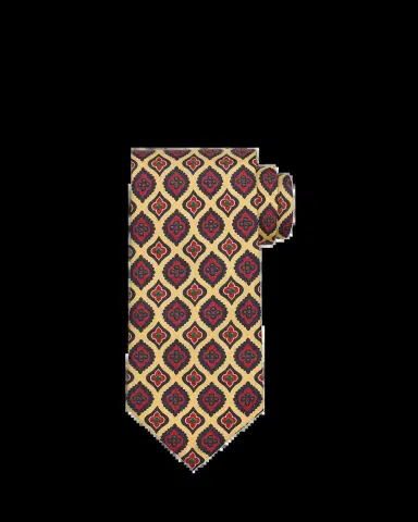Petronius 1926 Men's Limited Edition Medallion Silk Tie | Thumbnail 2